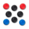 Picture of Spartan Gear - Silicon Thumb Grips Universal (8pcs - colour: 4pcs Black, 2pcs Red, 2pcs Blue)