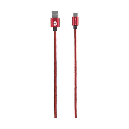 Picture of Spartan Gear - Double Sided USB Cable (Type C) (length: 2m - compatible with playstation 5, xbox series x/s, tablet, mobile) (colour: Red)