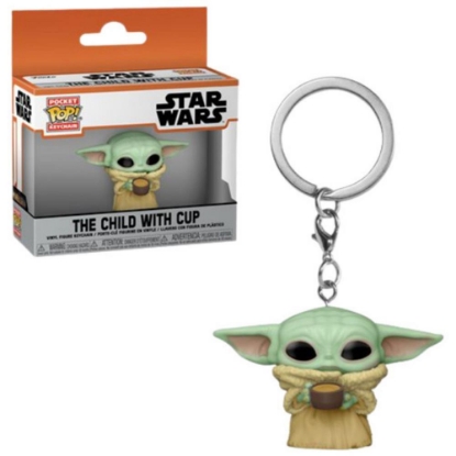 Picture of Funko Pocket Pop!: The Mandalorian - The Child with Cup Vinyl Figure Keychain