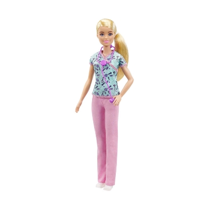 Picture of Mattel Barbie: You Can Be Anything - Blonde Nurse Doll (GTW39)