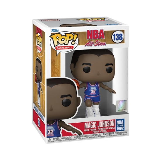 Picture of Funko Pop! Basketball: NBA All Stars - Magic Johnson (Blue All Star Uni 1992) #138 Vinyl Figure