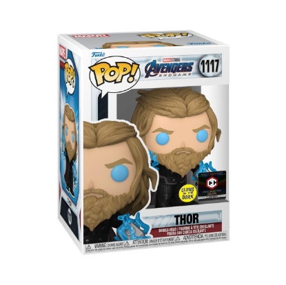 Picture of Funko Pop! Marvel Avengers Endgame - Thor* (with Thunder) (Glows in the Dark) (Special Edition) #1117 Bobble-Head Vinyl Figure
