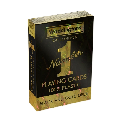 Picture of Winning Moves: Waddingtons No.1 - Black And Gold Deck Playing Cards (WM00755-EN1)
