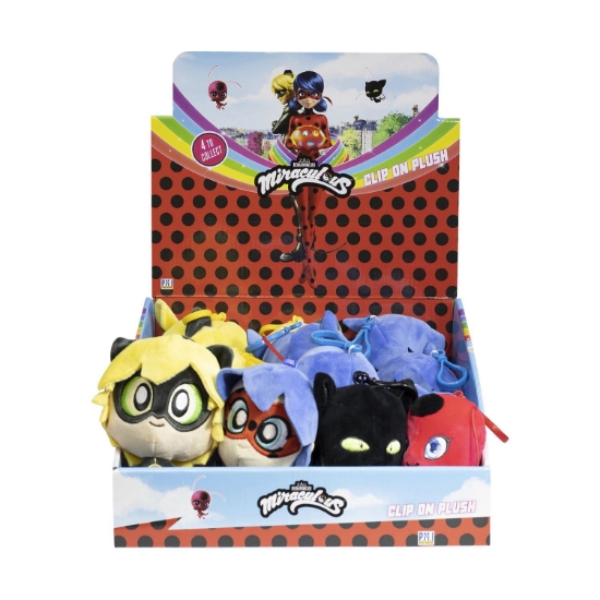 Picture of P.M.I. Miraculous Clip On Plush Characters (S1) (Random) (MLB7004)