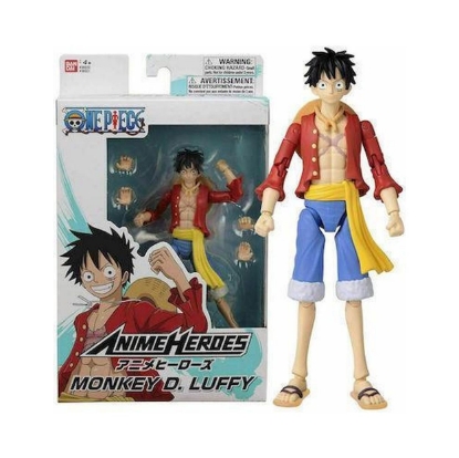 Picture of Bandai Anime Heroes: One Piece - Monkey D. Luffy Dressrosa Version Action Figure (37007)