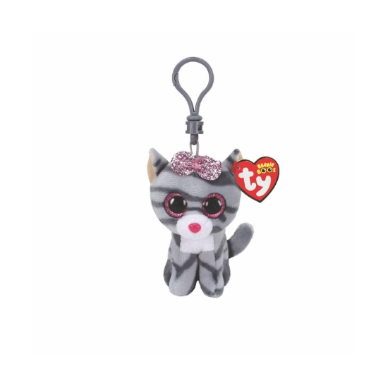 Picture of TY Beanie Boos Kiki Plush Clip Kitty Gray 8.5cm