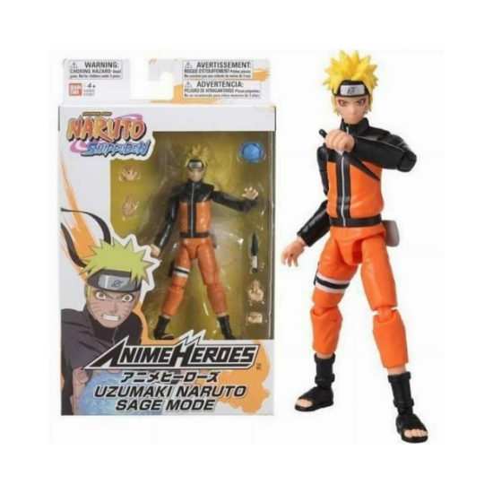 Picture of Bandai Anime Heroes: Naruto - Uzumaki Naruto Sage Mode Action Figure (6,5") (36907)