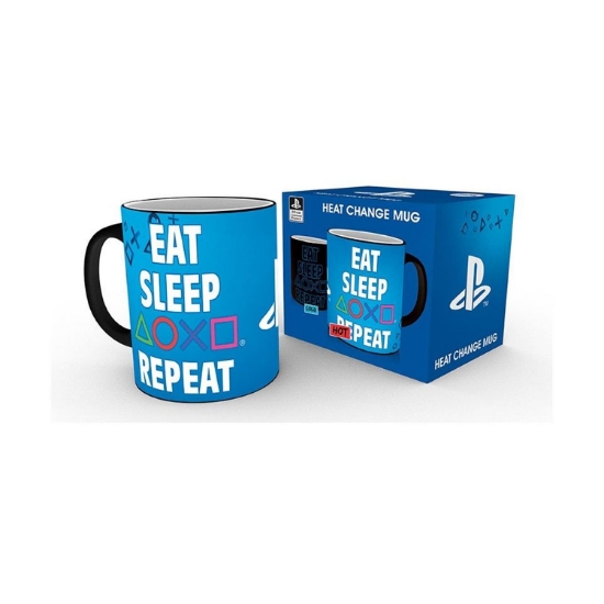 Picture of Abysse Playstation - Eat Sleep Repeat Heat Change Mug (320ml) (MGH0071)