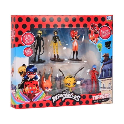 Picture of P.M.I. Miraculous Pencil Toppers - 8 Pack Deluxe Box -including 2 hidden rare characters (S1) (Random) (MLB2070)