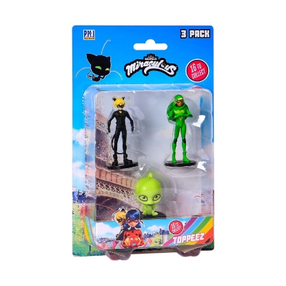 Picture of P.M.I. Miraculous Pencil Toppers - 3 Pack (S1) (Random) (MLB2020)