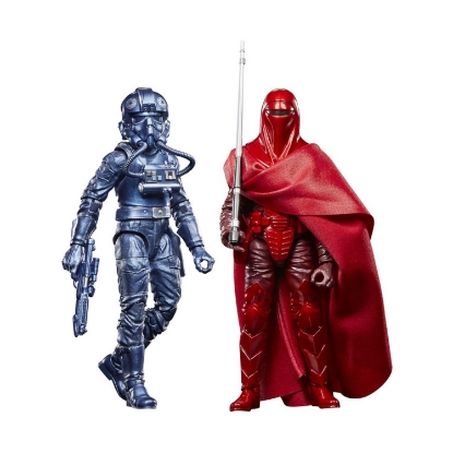 Picture of Hasbro Fans - Disney Star Wars The Black Series: Return of the Jedi Carbonized Collection - Emperor’s Royal Guard & TIE Fighter Pilot (15cm) Action Figures (F7011)