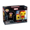Picture of Funko Pop! & Tee (Adult): Marvel - Holiday Iron Man (Glows in the Dark) Vinyl Figure & T-Shirt (M)