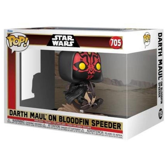 Picture of Funko Pop! Ride Deluxe: Star Wars EP1 The Phantom Menace Anniversary - Darth Maul on Bloodfin Speeder #705 Bobble-Head Vinyl Figure