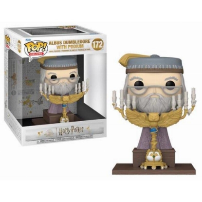Picture of Funko Pop! Deluxe: Harry Potter Prisoner of Azkaban - Albus Dumbledore with Podium #172 Vinyl Figure