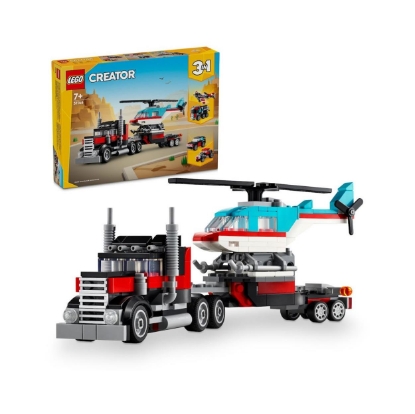 Picture of LEGO® Creator: Flatbed Truck with Helicopter Toy (31146)