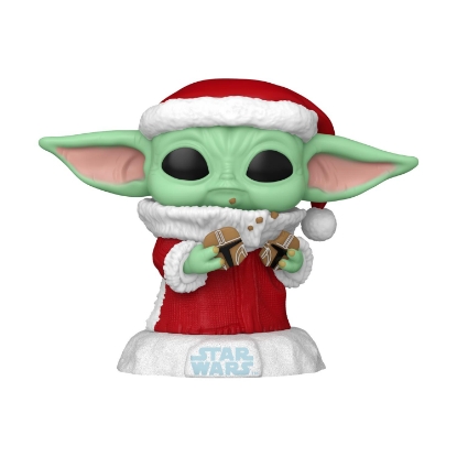 Picture of Funko Pop! Disney Star Wars: Mandalorian Holiday - Grogu #747 Bobble-Head Vinyl Figure