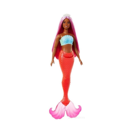 Picture of Mattel Barbie® Dreamtopia: Mermaid Orange - Black Skin Doll (HRR04)