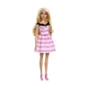 Picture of Mattel Barbie® 65th Anniversary - Blonde Doll with Pink Striped Dress (HTH66)