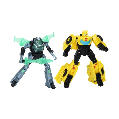Picture of Hasbro Transformers Earthspark: Cyber-Combiner - Bumblebee & Mo Malto Action Figures (F8439)