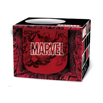 Picture of Stor: Marvel Pattern - Ceramic Breakfast Mug in Gift Box (400ml) (75434)