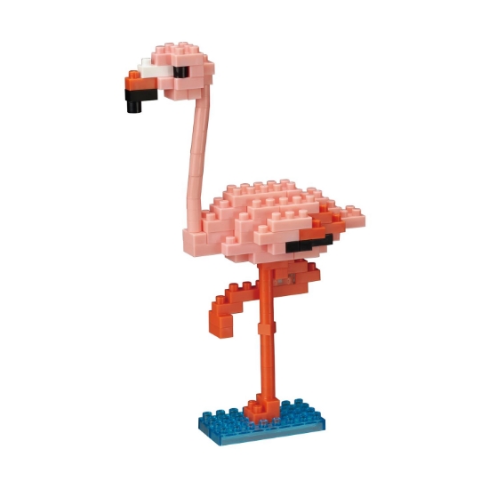 Picture of Bandai Nanoblock : Animal - Pink Flamingo Building Block Figure (NBC204)