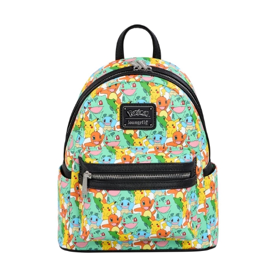 Picture of Loungefly Pokemon: Pikachu And Starters Aop Mini Backpack (PMBK0331)