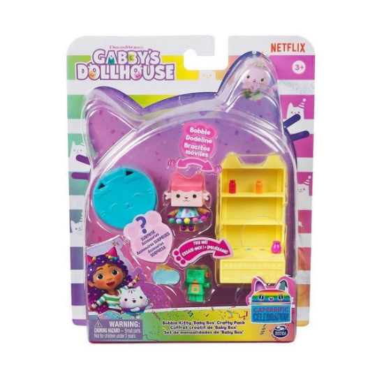Picture of Spin Master Gabby's Dollhouse: Cat-Errific Celebration - Bobble Kitty Baby Box Crafty Pack (20144757)