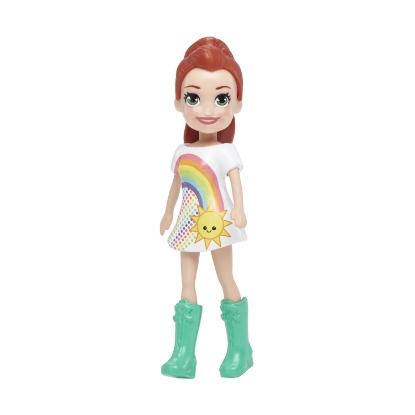 Picture of Mattel Polly Pocket Impulse Doll - Lila in Rainbow Dress (HDW47)