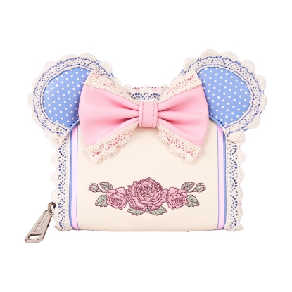 Picture of Loungefly Disney Minnie Floral And Lace Ears Zip Around Wallet (WDWA3269)