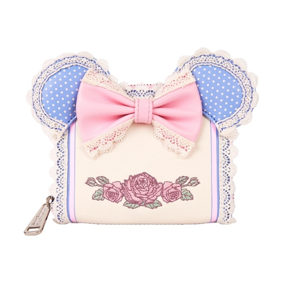 Picture of Loungefly Disney Minnie Floral And Lace Ears Zip Around Wallet (WDWA3269)