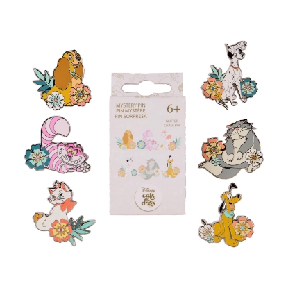 Picture of Loungefly Disney: Dogs And Cats Floral Mystery Pins (WDPN3800-EA)