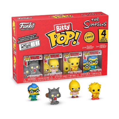 Picture of Funko Bitty Pop! 4-Pack: The Simpsons - Scratchy, Grampa Simpson, Lisa Simpson, Fallout Boy Vinyl Figures