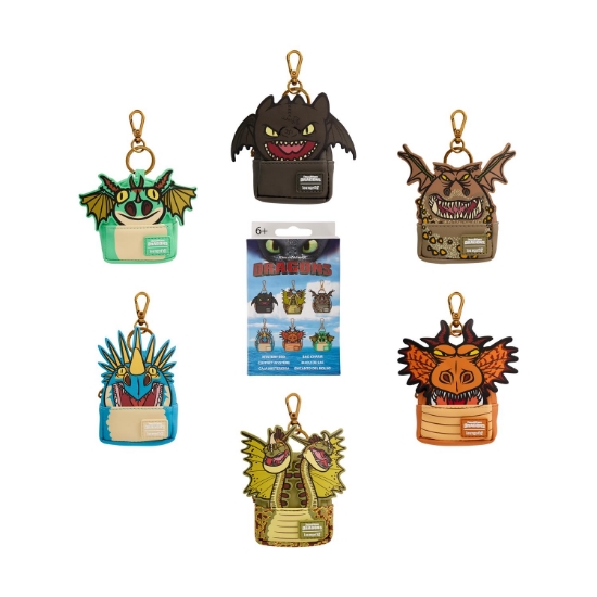 Picture of Loungefly Dreamworks How To Train Your Dragon Mystery Mini Backpack Bag Charms - Ea (DWBC0001-EA)