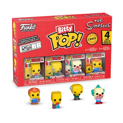 Picture of Funko Bitty Pop! 4-Pack: The Simpsons - Bart Simpson, Mr. Burns, Krusty The Clown, Lard Lad Vinyl Figures