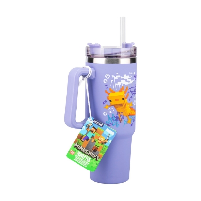 Picture of Paladone: Minecraft - Purple 900ml Multiway Travel Cup Straw (PP14948MCF)