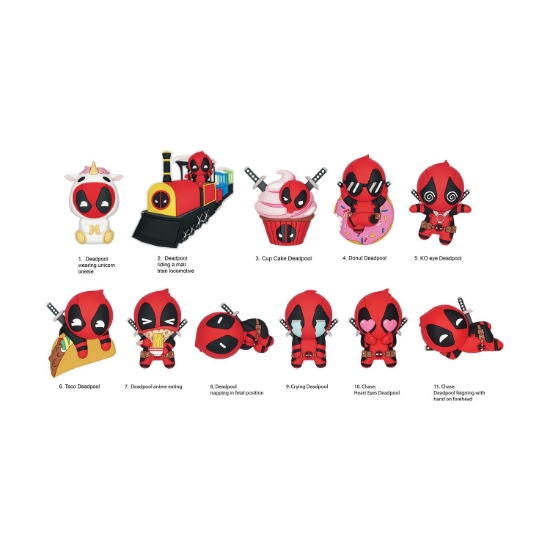 Picture of Monogram Marvel: Deadpool (Series4) (Blind Bag/Random) 3D Foam Bag Clips Figures (68605)
