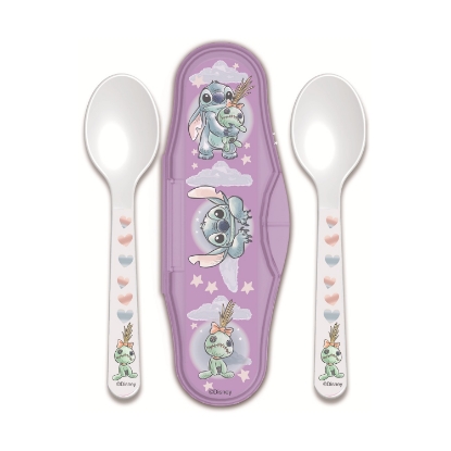 Picture of Stor Disney: Stitch Cuddle Me - Toddler 2 Pcs PP Traveling Spoons (10966)