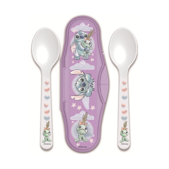 Picture of Stor Disney: Stitch Cuddle Me - Toddler 2 Pcs PP Traveling Spoons (10966)