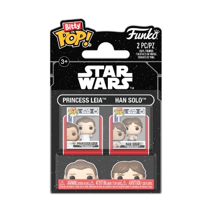 Picture of Funko Bitty Pop! 2-Pack Disney: Star War - Princess Leia & Han Solo Vinyl Figures
