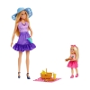 Picture of Mattel Barbie: Family & Friends - Barbie Malibu & Club Chelsea Sister PicNic Dolls (JBF43)