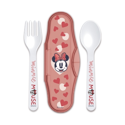 Picture of Stor Disney: Minnie Mouse Heart Full - Toddler 2 Pcs PP Traveling Spoons (10766)