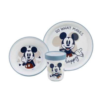 Picture of Stor Disney: Mickey Mouse Full Of Smile - Baby Non Slip 3 Pcs Bicolor Premium Set In Gift Box (10495)