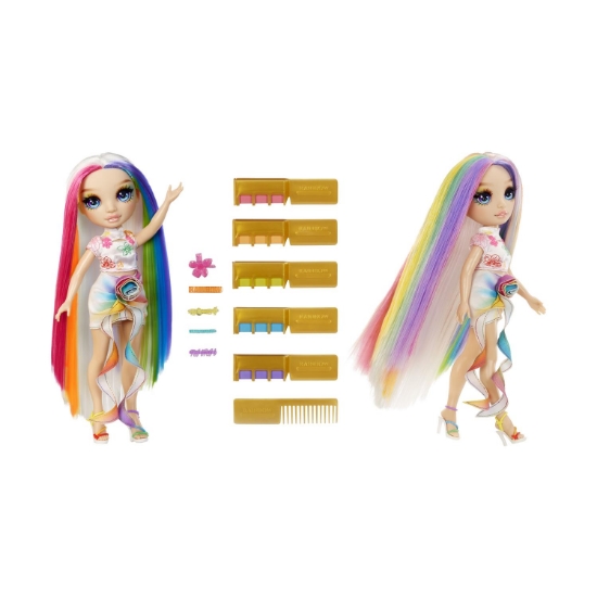 Picture of MGA Rainbow High: Design Studio Hair Chalk & Style - Amaya Raine 11” Doll (526780)
