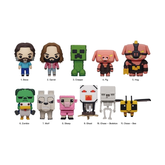 Picture of Monogram: Minecraft Movie (Series1) (Blind Bag/Random) 3D Foam Bag Clips (37035)