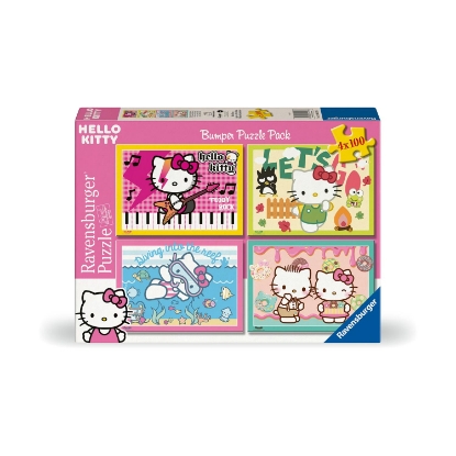 Picture of Ravensburger Puzzle: Hello Kitty - Let's Go, Hello Kitty! (4x100 pcs) (12004159)