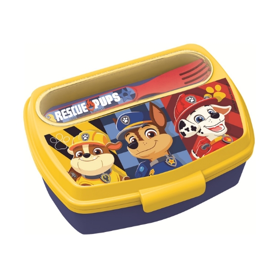 Picture of Stor: Paw Patrol Boy Rescue Pups - Funny Sandwich Box With Cutlery (81609)
