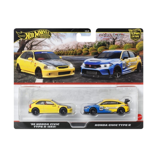 Picture of Mattel Hot Wheels®: Premium Car Culture - '99 Honda Civic Type-R (EK9) & Honda Civic Type-R (JBL00)