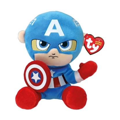 Picture of AS Beanie Babies Marvel: Captain America - Plush 15cm (1607-44002)