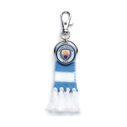 Picture of Carat Shop Manchester City FC - Blue Scarf and Logo Charm Backpack Hanger (MCBH0002)