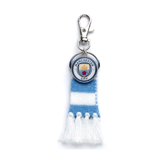 Picture of Carat Shop Manchester City FC - Blue Scarf and Logo Charm Backpack Hanger (MCBH0002)